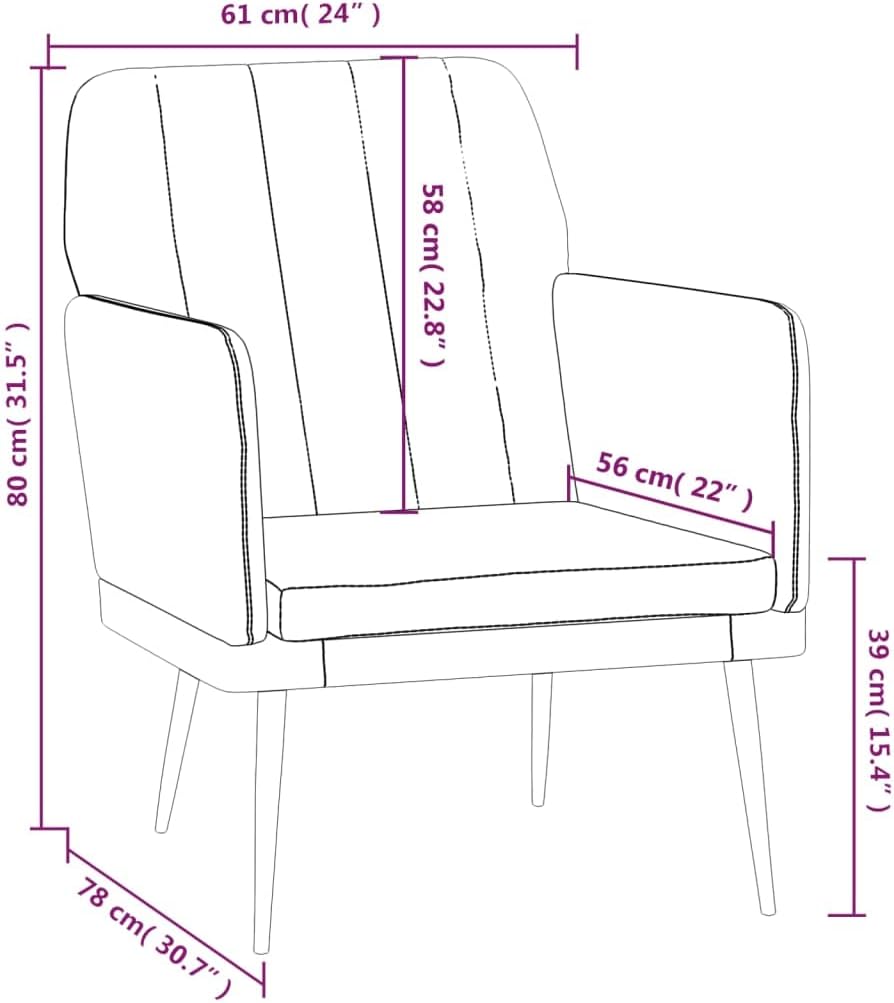 Armchair Oversized Armchair,Chair Bedroom,Suitable for Balconies, Offices, Reception Areas, Leisure Areas, bedrooms, Living Rooms,Black 24