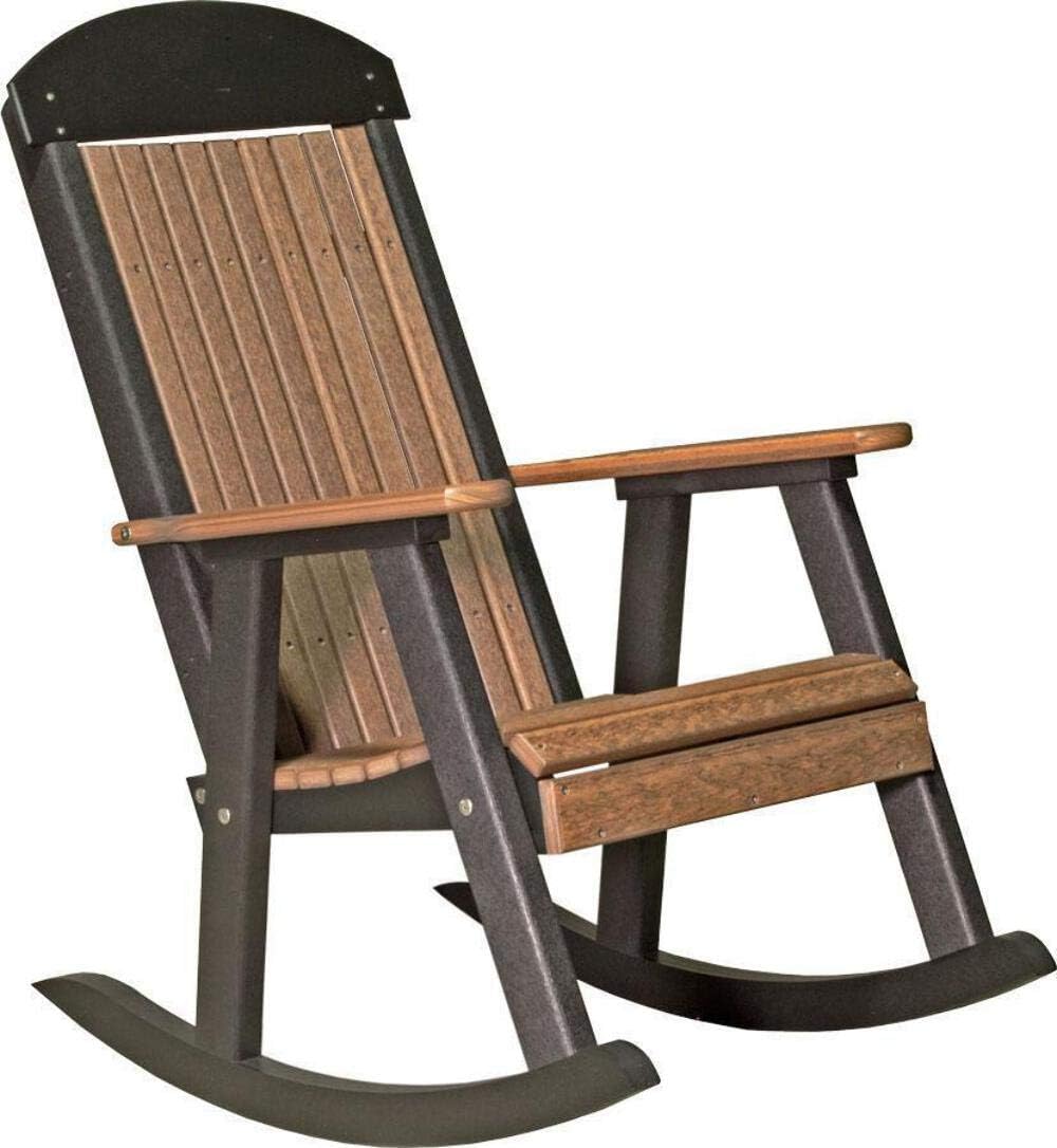 LuxCraft Classic Highback Recycled Plastic Rocking Chair - Lead Time to Ship 4 Weeks