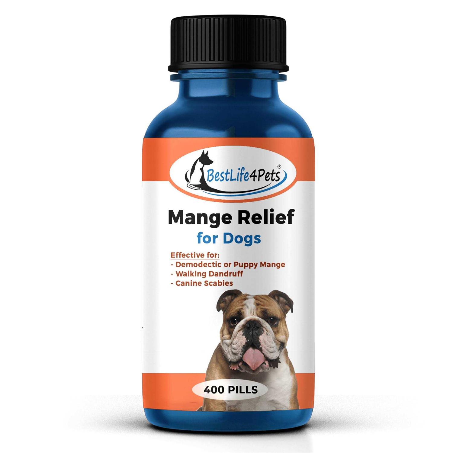 BestLife4Pets Demodectic Mange Relief for Dogs All Natural Healthy Coat and Itch Relief for Puppy Mange, Canine Scabies and Walking Dandruff on Skin - Pet Supplies online store