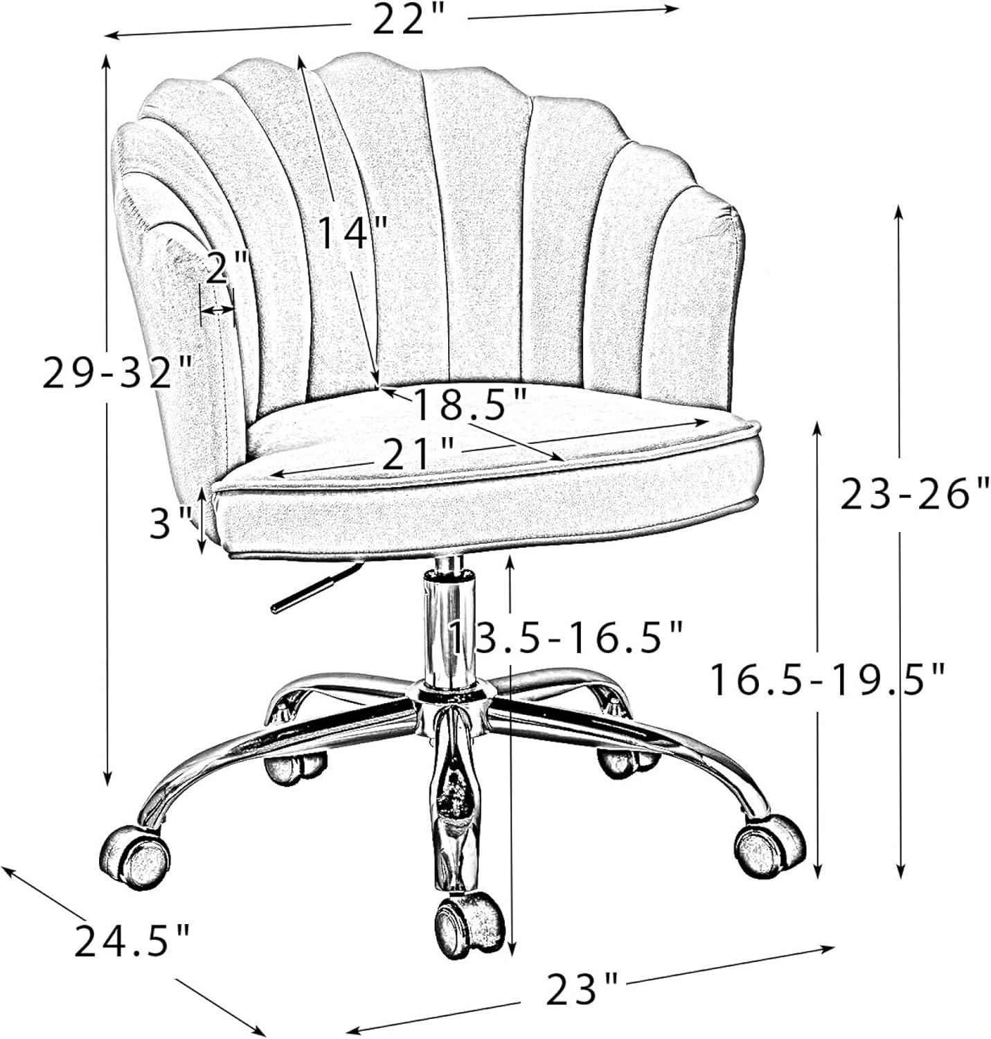 Belanda Task Chair-TEAL