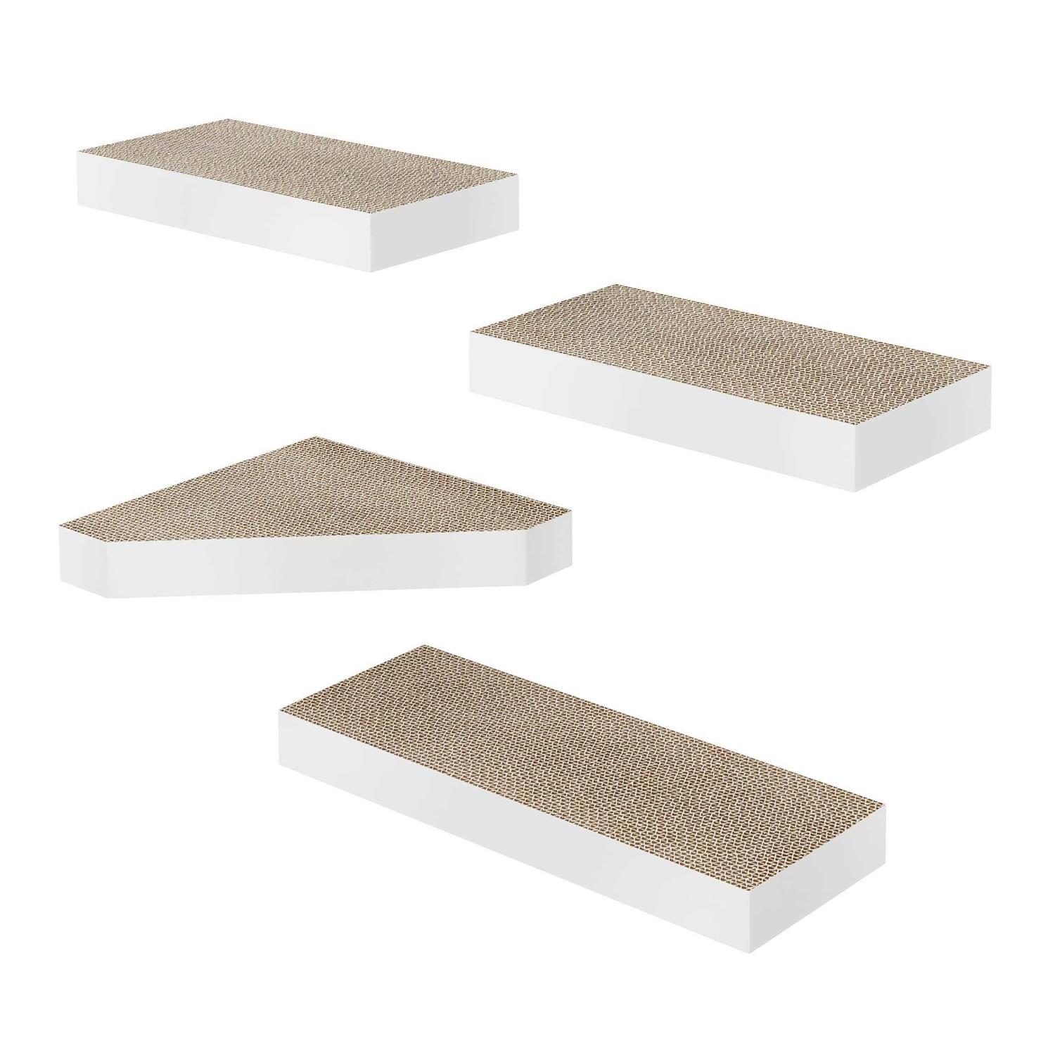 Way Basics Cat Scratcher Floating Shelf Combo - Pet Supplies online store