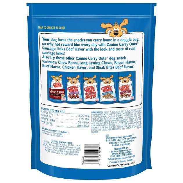 Canine Carry Outs Sausage Links Beef Flavor Dog - Pet Supplies online store