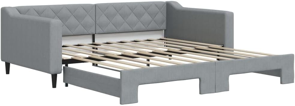 Daybed with Trundle Light Gray 39.4