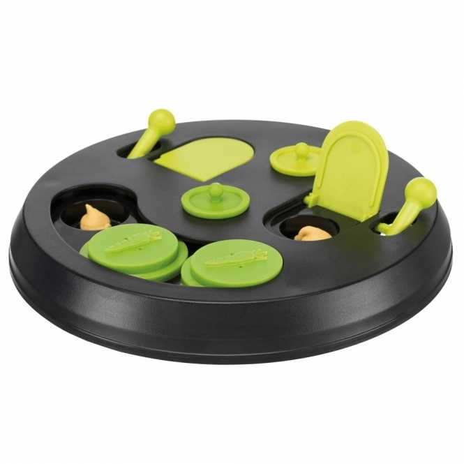 TRIXIE Strategy Flip Board Small Pet Snack Game Toy, Black & Green, Medium - Pet Supplies online store