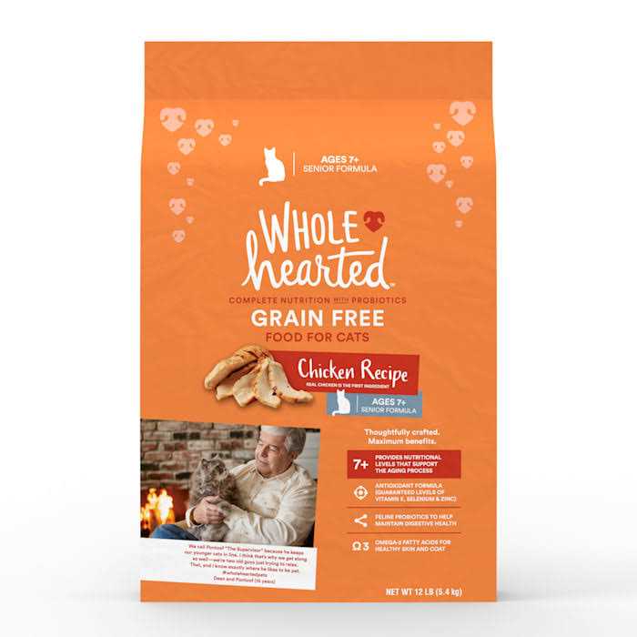 WholeHearted Grain Free Senior Chicken Recipe Dry Cat Food - Pet Supplies online store