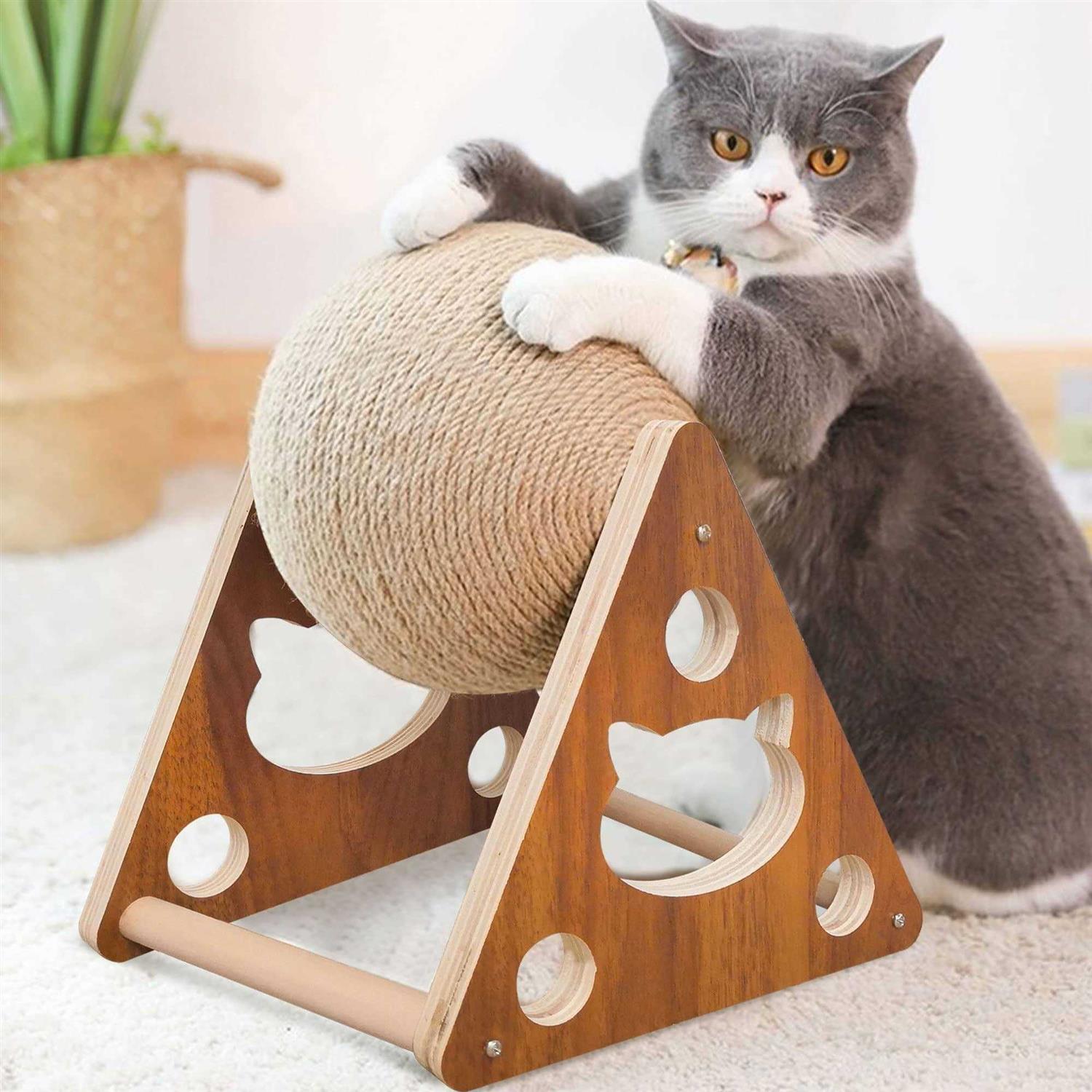 AGYM Cat Scratcher Toy, Natural Sisal Cat Scratching Ball, Cat Scratcher Toy with Ball, Scratching Ball for Cats and Kittens - Pet Supplies online store