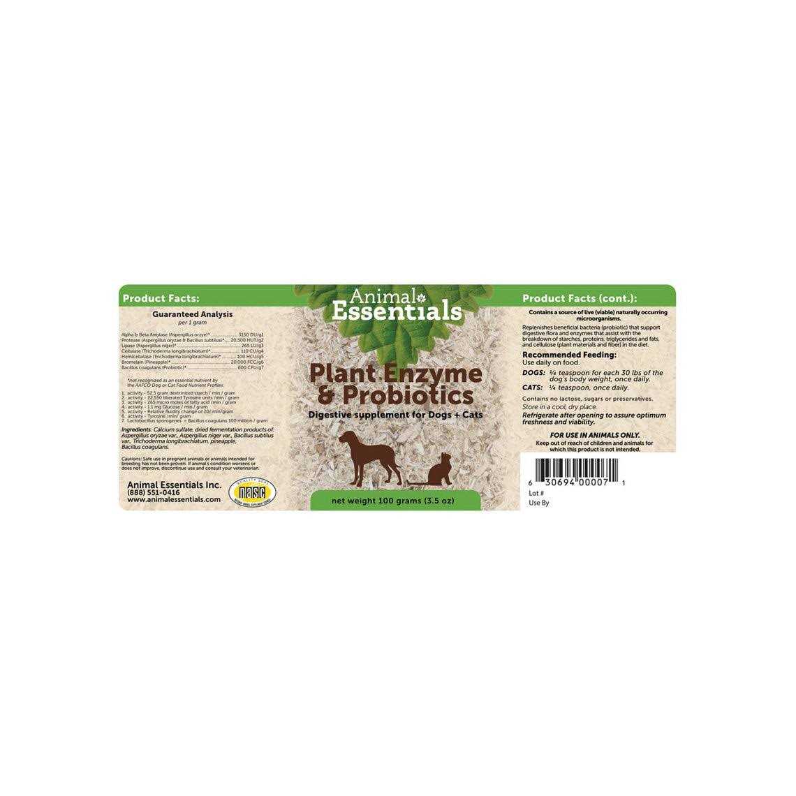 Animal Essentials Plant Enzyme & Probiotics - Pet Supplies online store