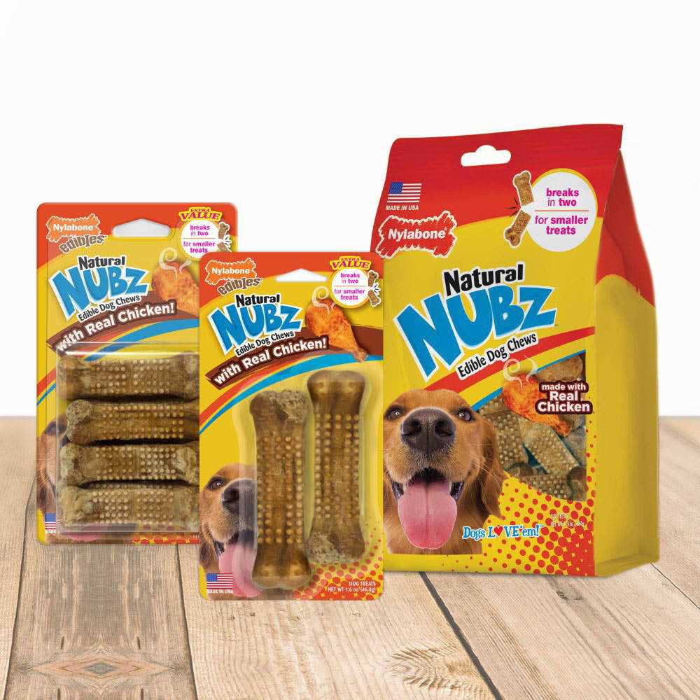 Nylabone Natural Nubz Dog Treat with Real Chicken - Pet Supplies online store