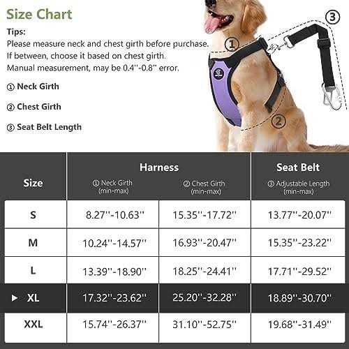 VavoPaw Dog Vehicle Safety Vest Harness, Adjustable Soft Padded Mesh Car Seat Belt Leash Harness with Travel Strap and Carabiner - Pet Supplies online store
