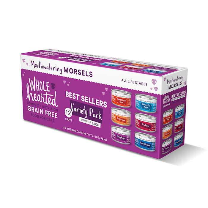 WholeHearted Grain Free Mouthwatering Morsels Wet Cat Food Variety Pack - Pet Supplies online store