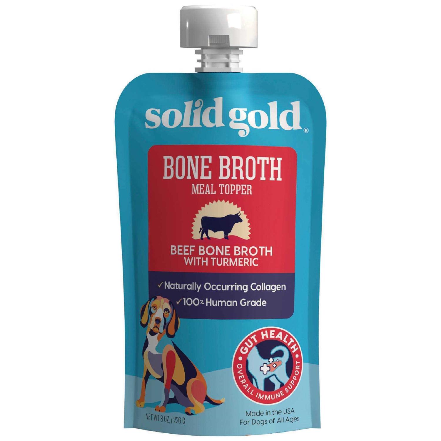 Solid Gold Beef Bone Broth with Turmeric Dog Food Topper - Pet Supplies online store