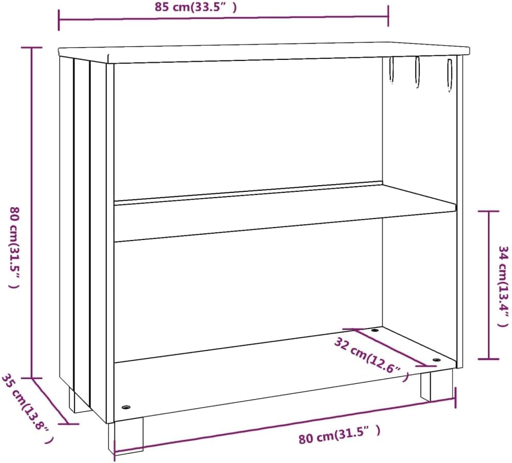 Sideboard, Bookcases Kitchen Pantry Storage Cabinet Sideboard Suitable for Office Small Spaces Kitchens Bathroom, HAMAR Light Gray 33.5