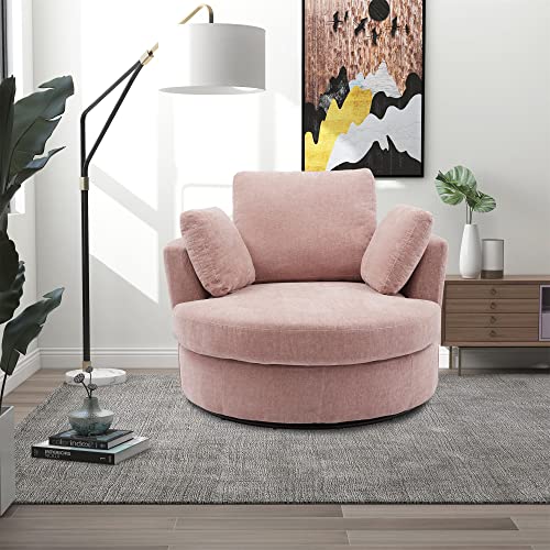 Swivel Accent Barrel Chair, 42.2