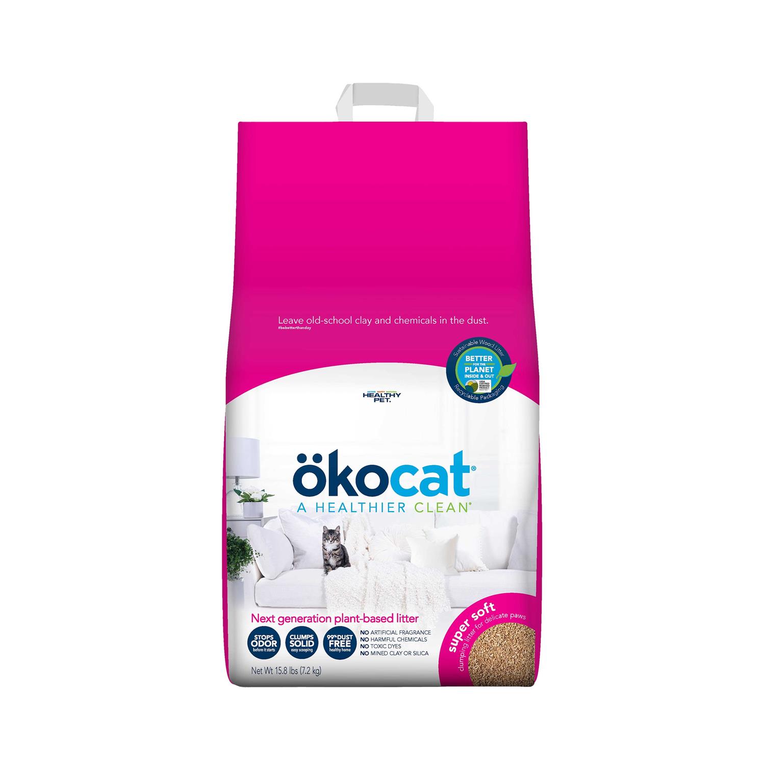 Okocat Super Soft Clumping Wood Cat Litter - Pet Supplies online store