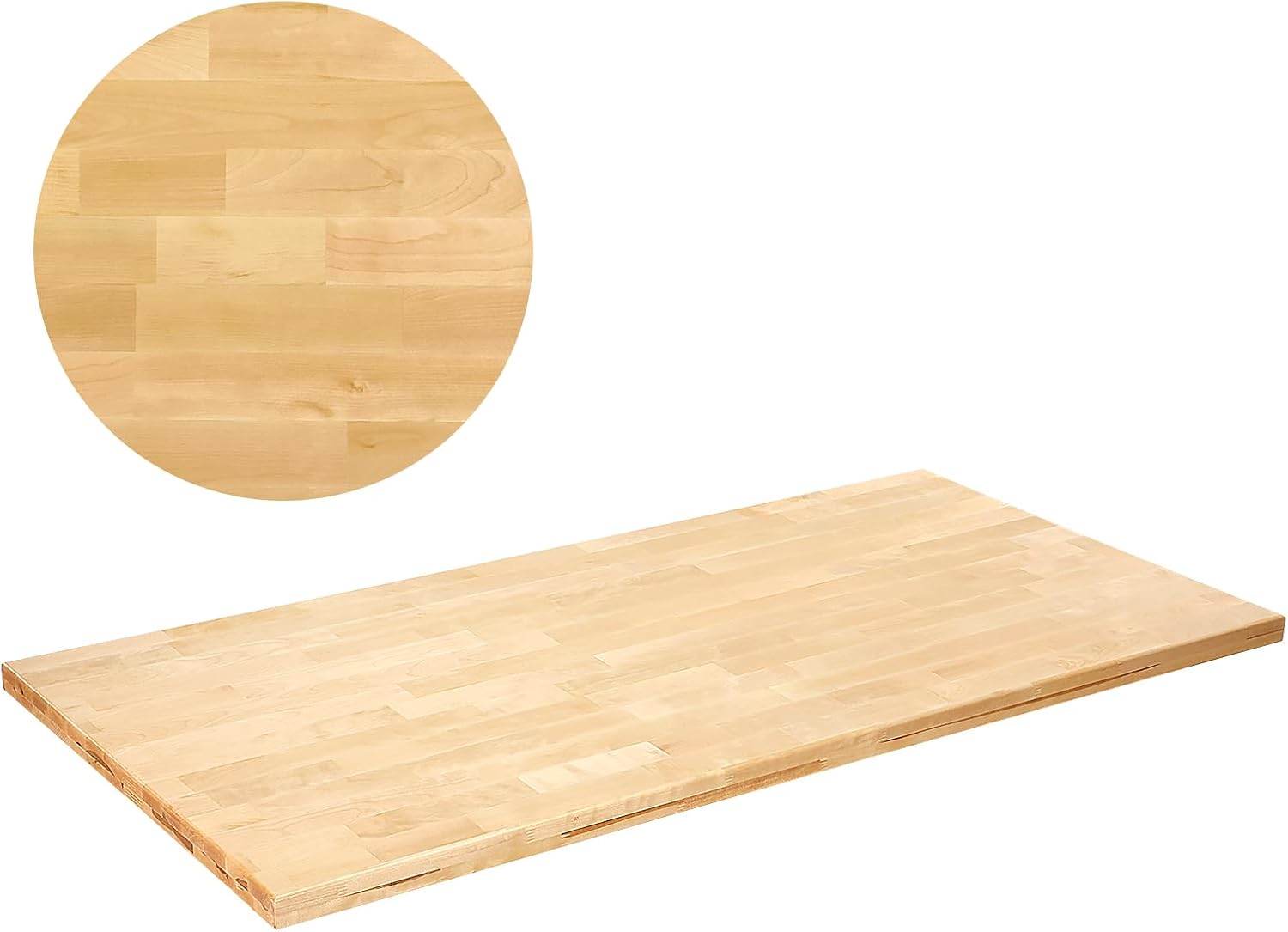 VEVOR Table Top Universal Solid One-Piece Birch Desktop, 47.2