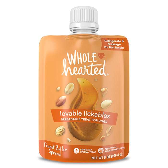 WholeHearted Loveable Lickables Peanut Butter Dog Treats - Pet Supplies online store