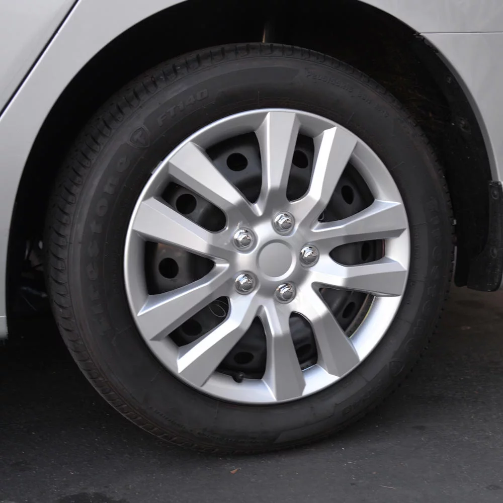 BDK Hubcap Wheel Covers Nissan Altima Style - 16 Inch Silver Replica Cover, OEM Factory Replacement (4 Pieces)