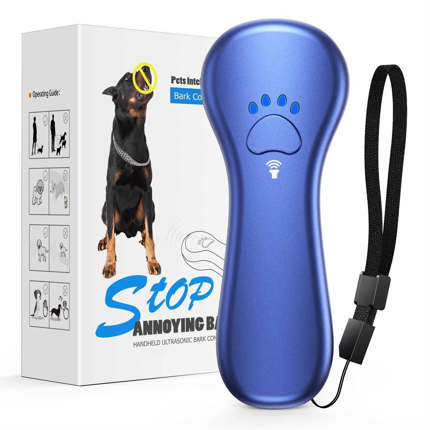 Ahwhg New Anti Barking Device Dog Barking Control Devices,Rechargeable Ultrasonic Dog Bark Deterrent up to 16.4 Ft Effective Control Range Safe - Pet Supplies online store