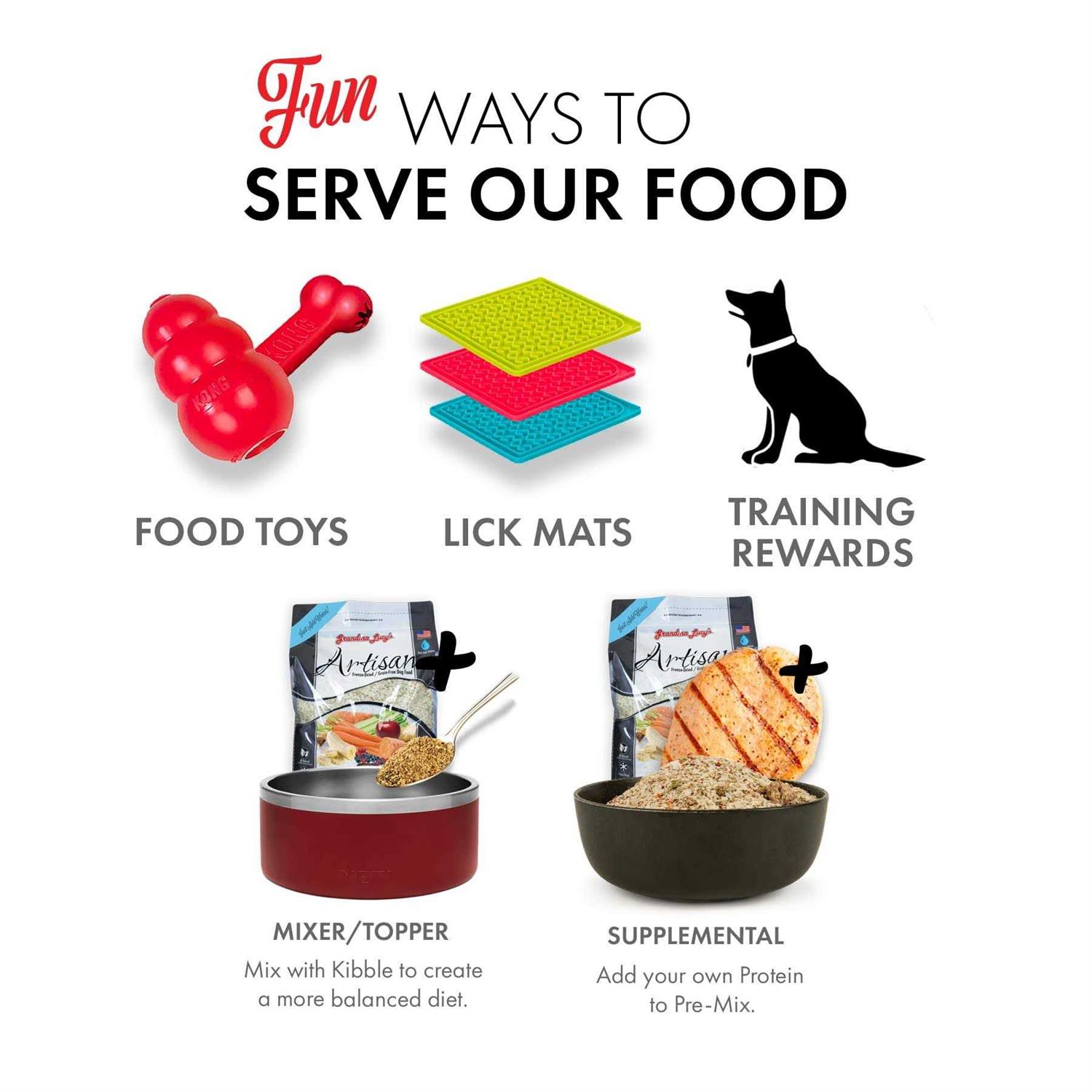 Grandma Lucy's Artisan Grain-Free Freeze-Dried Dog Food Pre Mix - Pet Supplies online store