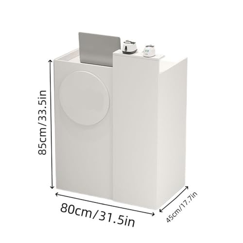 Small Reception Desk, Multifunctional Standing Front Desk, Retail Counter Reception Desk, Front Desk with Open Shelves for Hotel, Lobby(Green)