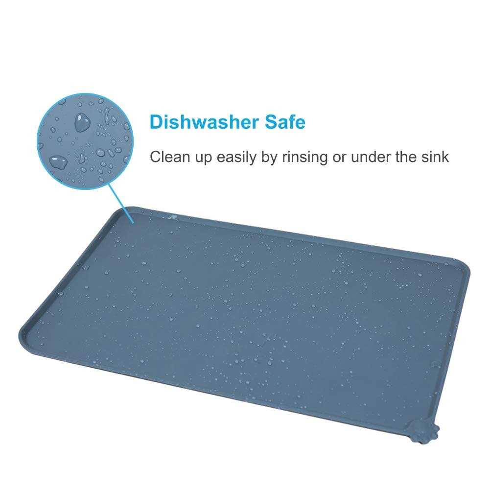AUDWUD Silicone Waterproof Dog Cat Pet Feeding Mats,Anti-Slip Pet Bowl Mats,Pet Feeding Mat - Pet Supplies online store