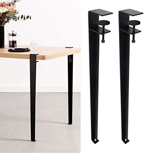 Metal Table Legs, 4PCS 28'' Table Clamp Legs, F-Shape Adjustable Dining Desk Legs for DIY Coffee Table Furniture Console Table Legs, with Floor Protectors (Color : A)