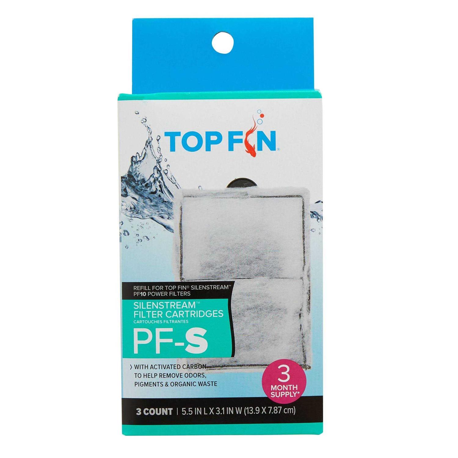 Top Fin Silenstream PF-S Small Filter Cartridges Refill for PF10 Power Filters - Pet Supplies online store