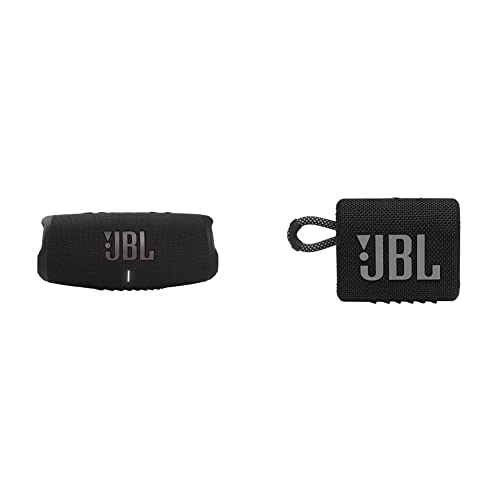 JBL Charge 5 Portable Bluetooth Speaker with IP67 Waterproof Rating – Available in Black and Red