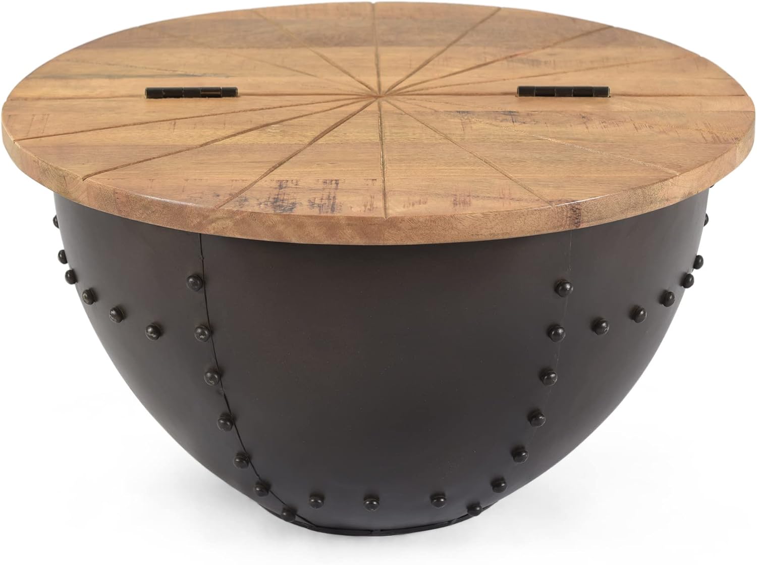 Christopher Knight Home Mabel Coffee Table, Natural, Black