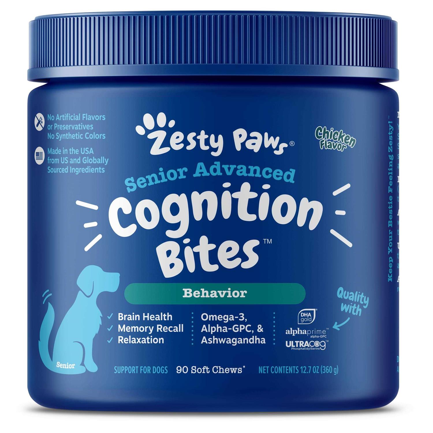 Zesty Paws Senior Advanced Cognition Bites - Pet Supplies online store