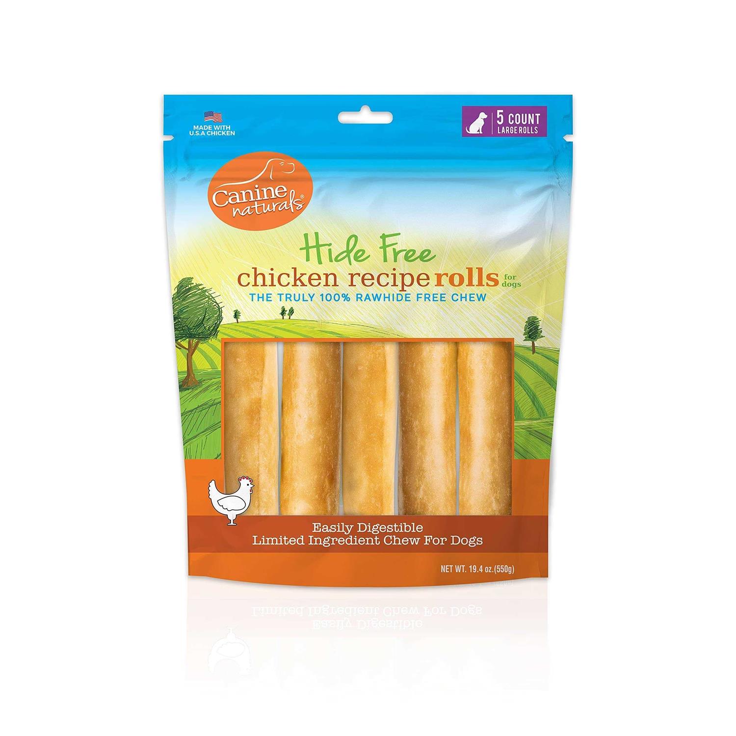 Canine Naturals Hide Free Chicken Recipe Roll Dog Chew - Pet Supplies online store