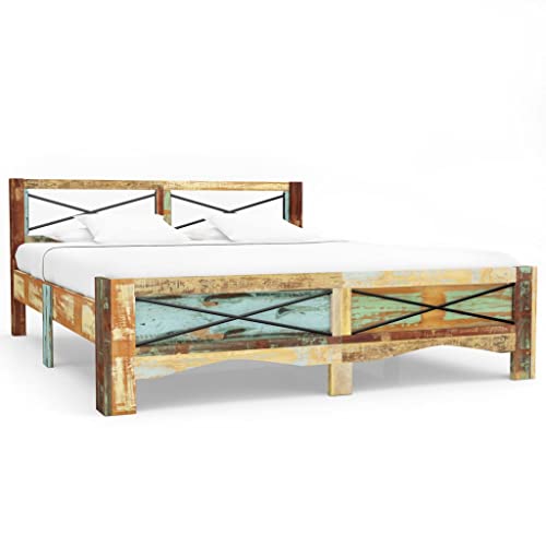 Bed Frame Solid Reclaimed Wood 70.9