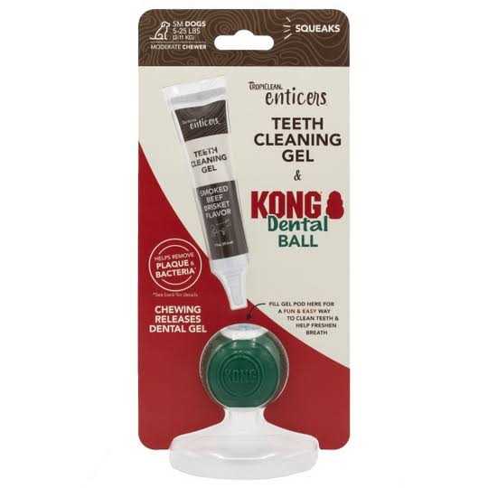 Kong Dental Ball & Teeth Cleaning Gel Dog Toy - Pet Supplies online store