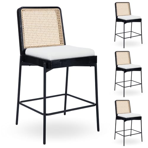 HEAH-YO Modern Sherpa Counter Stools Set of 2, 26