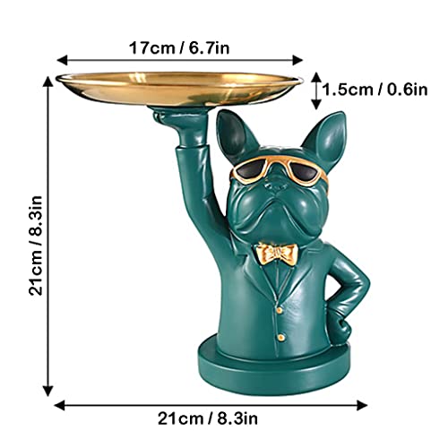 Jewelry Dish Tray, Coffee Table Decor Key Tray Living Room Wine Cabinet Tv Cabinet Jewelry Trays Key Bowl Phone Coin Change Watches Tray, Housewarming Gifts (Color : Green)