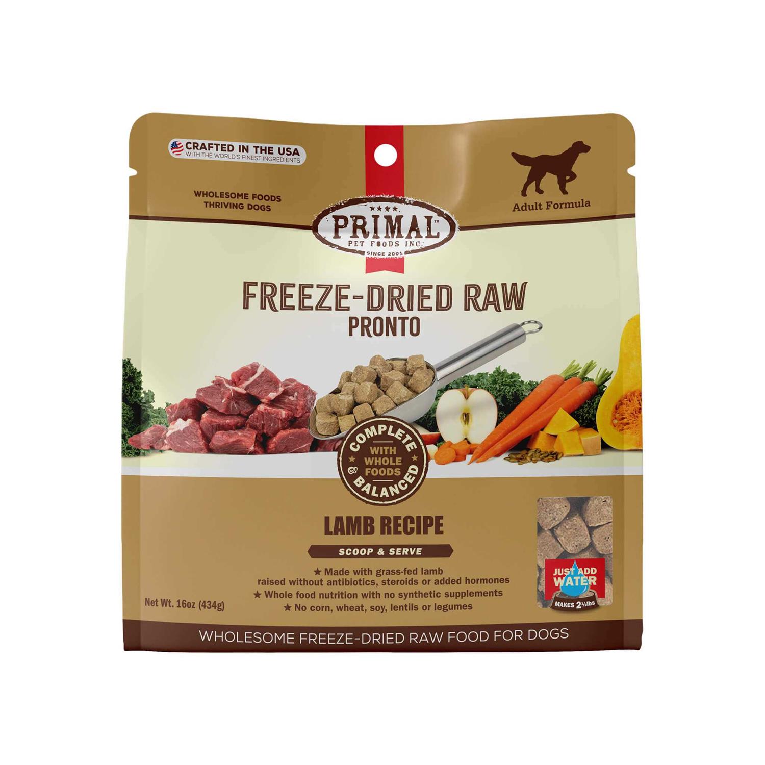 Primal Freeze Dried Raw Pronto Dog Food - Pet Supplies online store