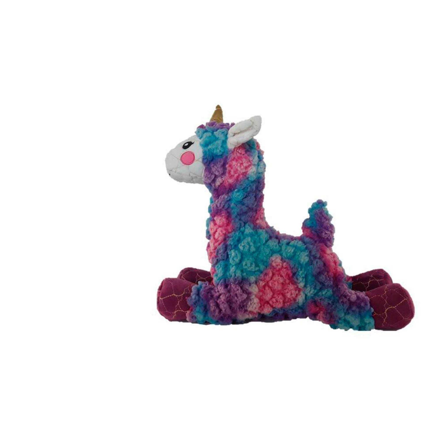 Leaps & Bounds Ruffest & Tuffest Llama-corn Tough Plush Dog Toy with Kevlar Stitching - Pet Supplies online store