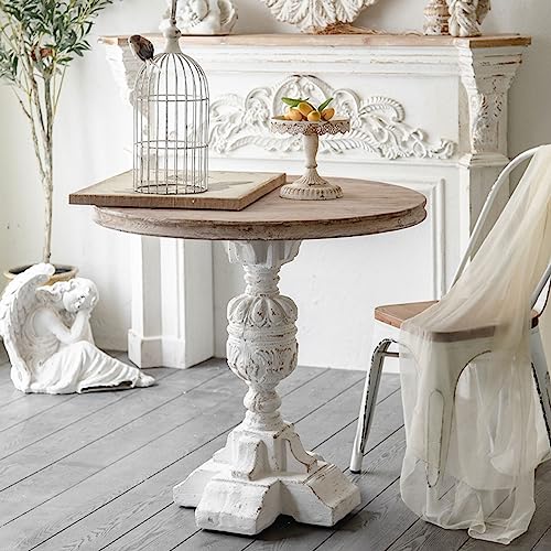 Living Room Side Table Round Shaped End Table , Small Side Tables for Living Room, Bedroom, Wedding,Farmhouse, Sofa Table Coffee Table for Small Spaces, Couch Table Meeting Room Table Snack Table Bed