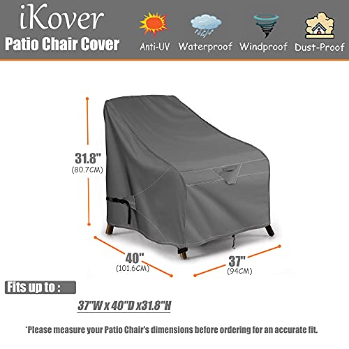 Outdoor Swivel Lounge Chair Cover, Patio Swivel Chair Cover, Furniture for Chair Waterproof Heavy Duty Covers, Patio Furniture for Chair (39 W x 37 D 38.5 H inches) (1 Pack)