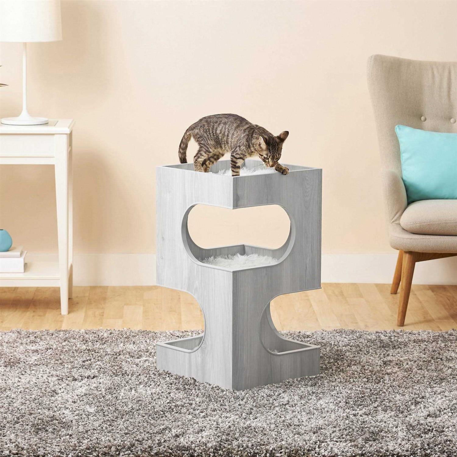 Frisco 28-in Modern Cat Tree Condo - Pet Supplies online store