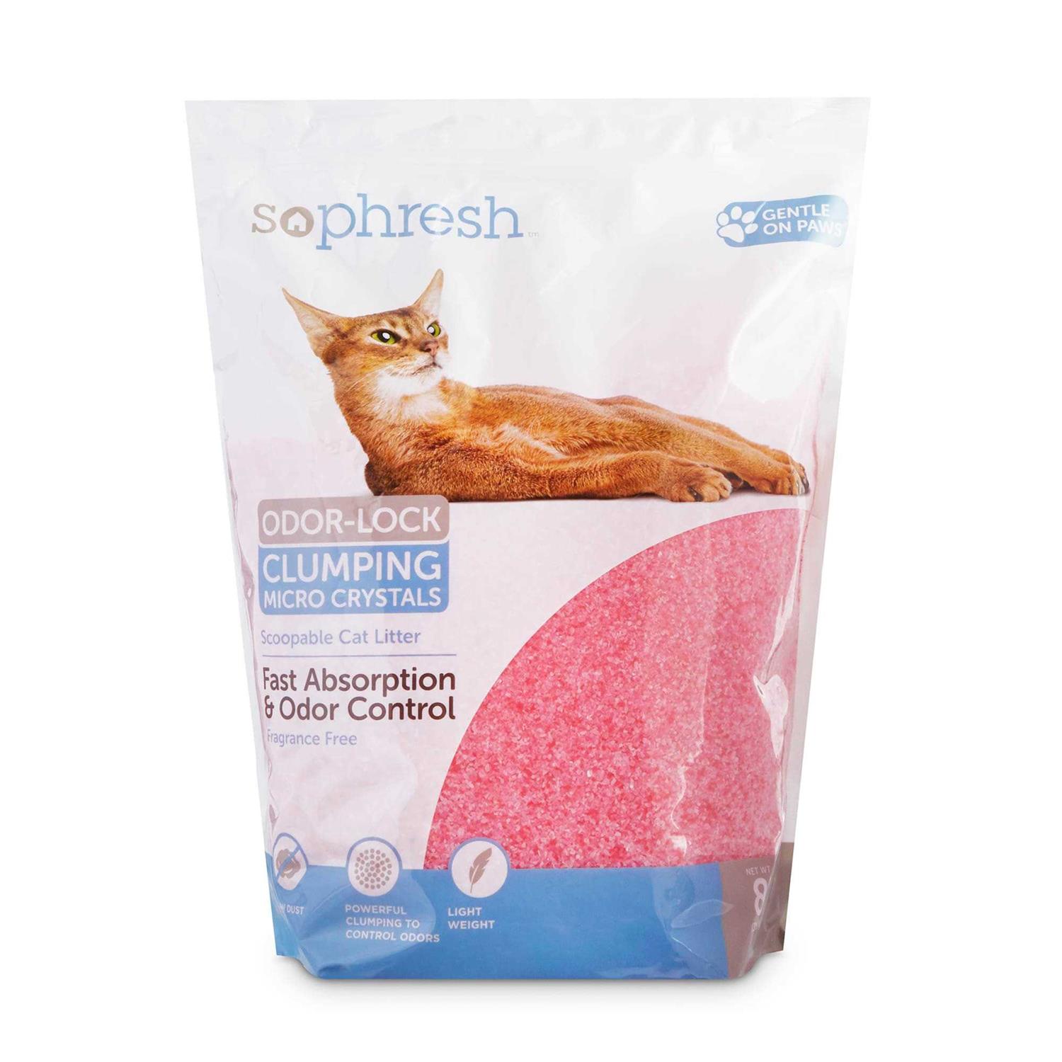 So Phresh Scoopable Odor-Lock Clumping Micro Crystal Cat Litter Silica - Pet Supplies online store