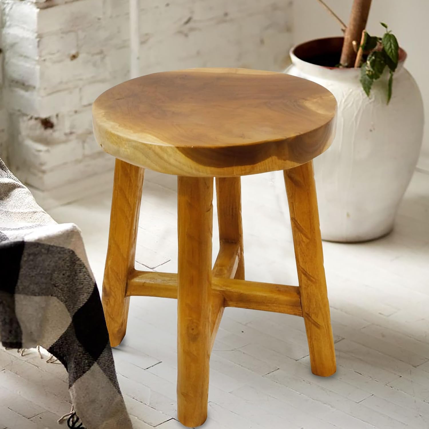Teak Wood End Table 15.8