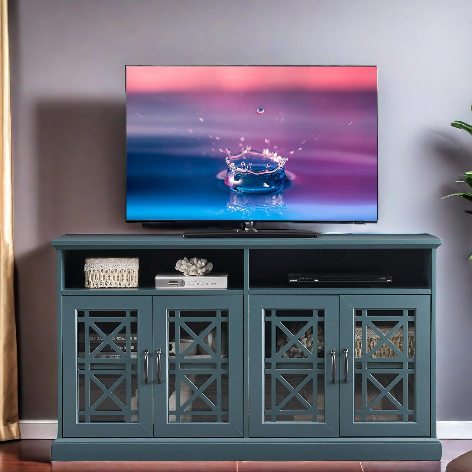 TV Stand Sideboard, Teal