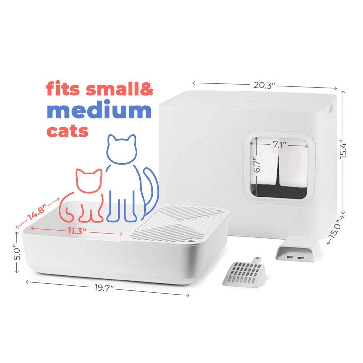Meowy Studio Loo Cat Litter Box All in One Cover Litter Filter Plate Scoop and Holder - Pet Supplies online store
