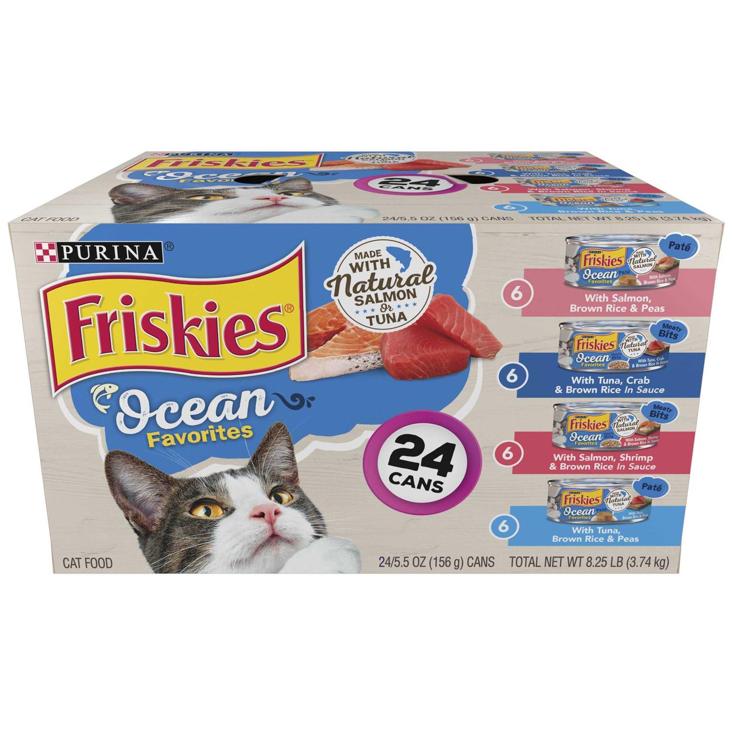 Purina Friskies Ocean Favorites Wet Cat Food Variety Pack - Pet Supplies online store