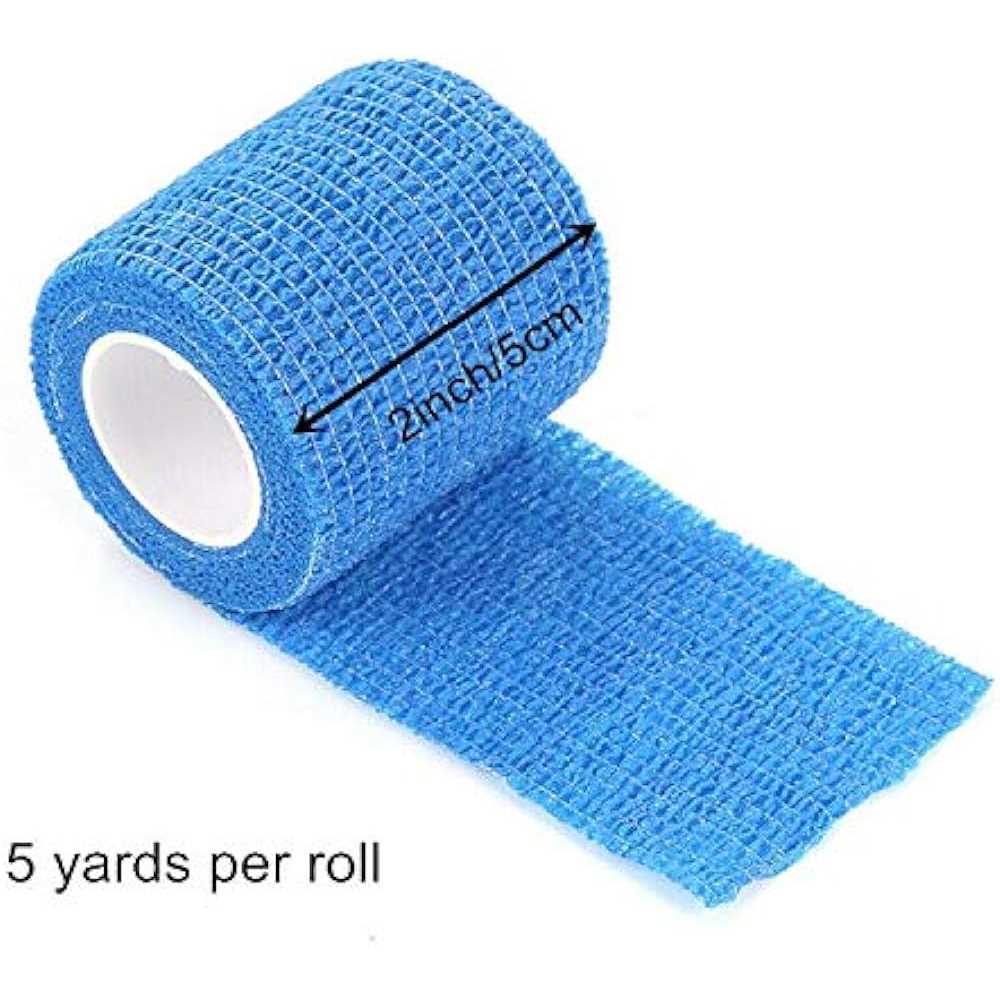 12 Pack Self Adhesive Bandage Wrap Vet Wrap for Pets Stretch Self Adherent Tape for Athletic Sports Wrist and Ankle - Pet Supplies online store