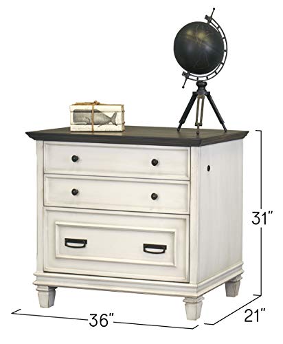 Martin Furniture Hartford Lateral File Cabinet, Brown - Fully Assembled