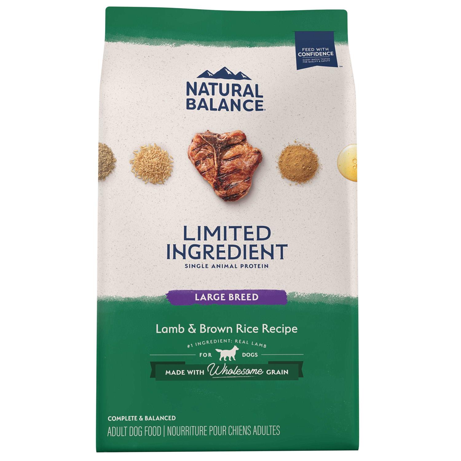 Natural Balance Limited Ingredient Lamb & Brown Rice Breed Dry Dog Food - Pet Supplies online store