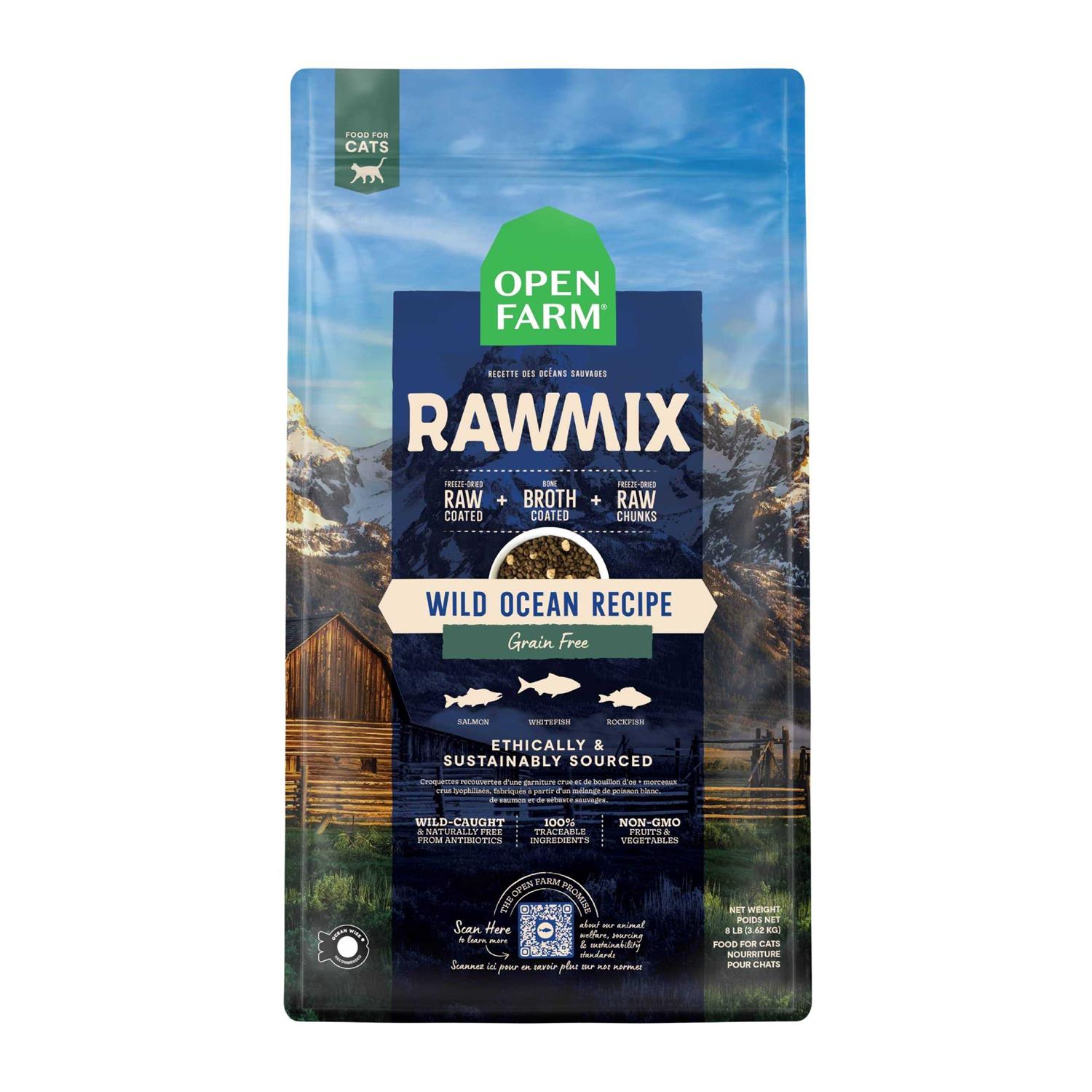 Open Farm Grain Free RawMix Wild Ocean Dry Cat Food - Pet Supplies online store