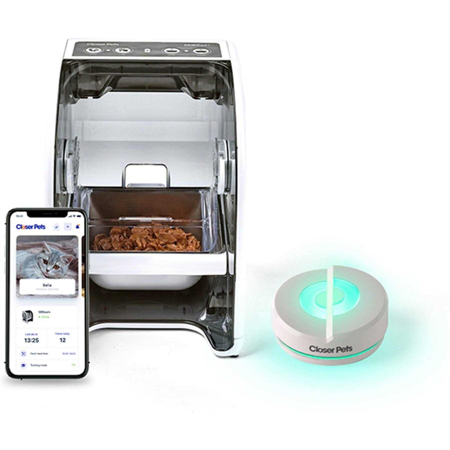 Closer Pets MiBowl + MiHub + Smart Microchip Automatic Small Dog & Cat Feeder - Pet Supplies online store